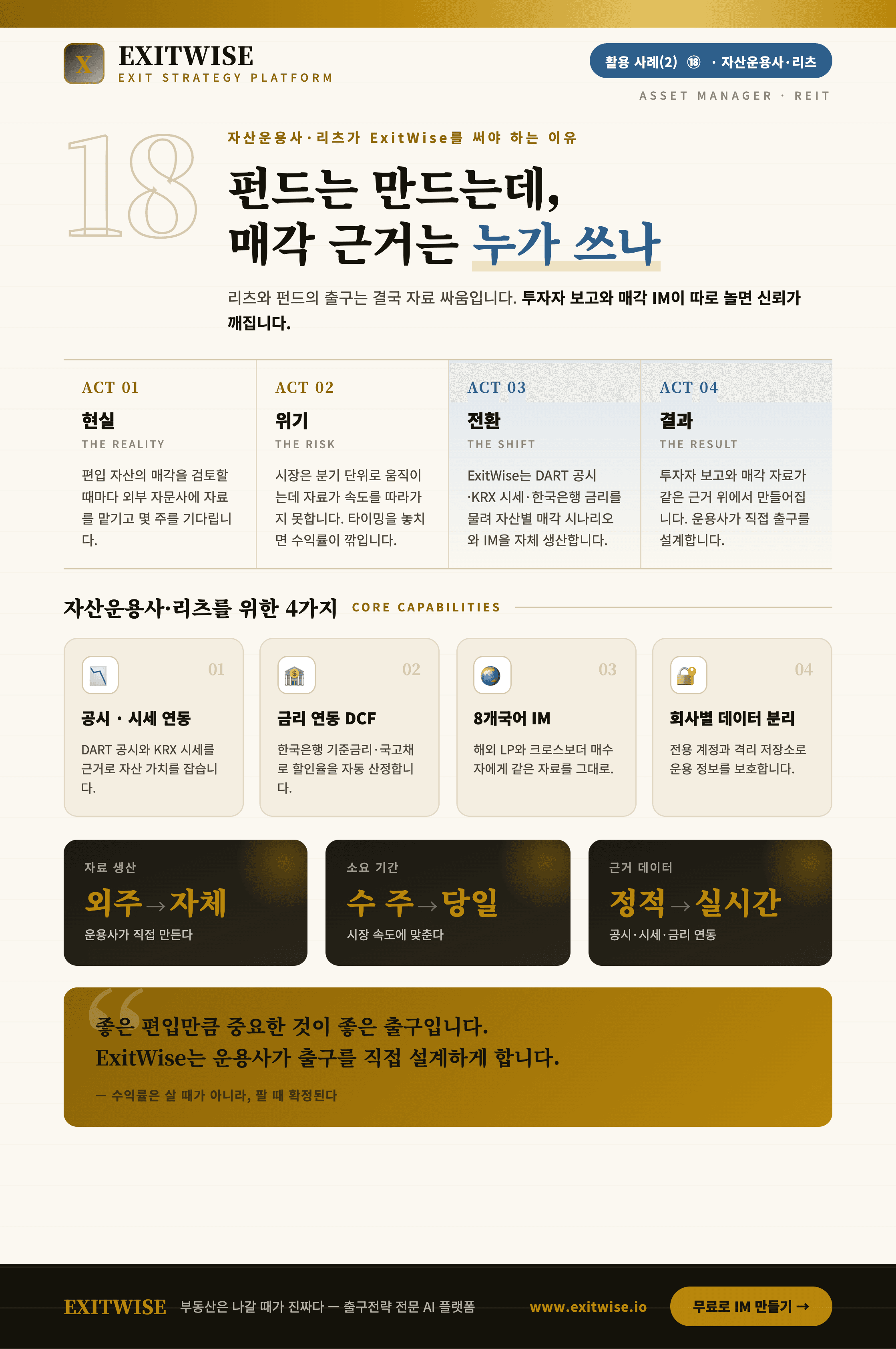 자산운용사 · 리츠 브로셔 표지